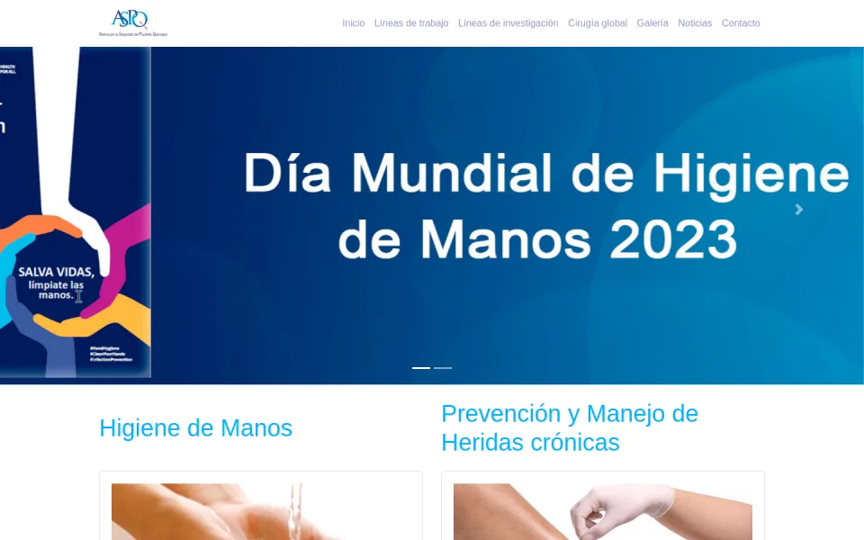 Vista de escritorio de Alianza por la Seguridad del Paciente Quirúrgico