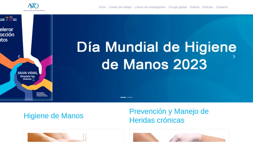 Vista laptop de Alianza por la Seguridad del Paciente Quirúrgico