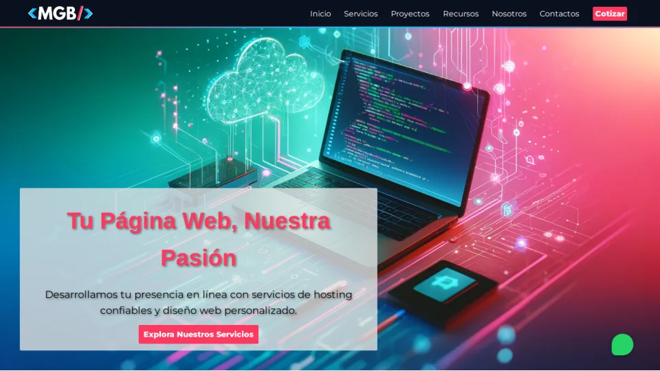 Vista laptop de MGB-SITES