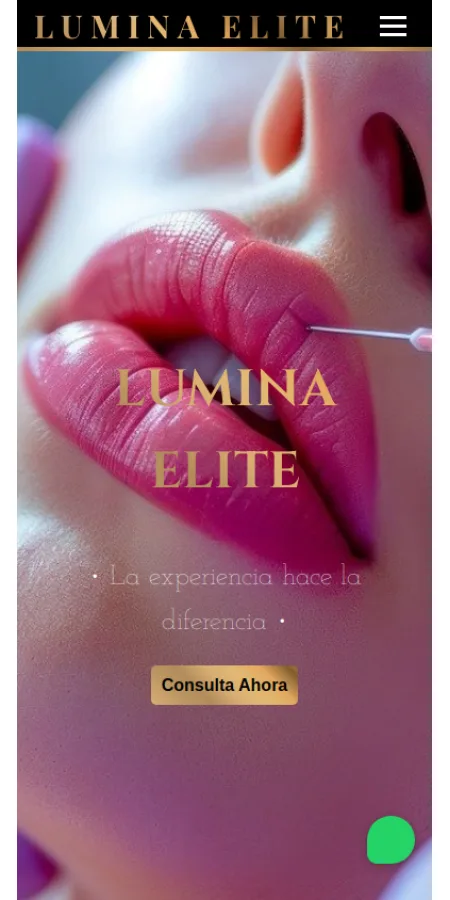 Vista móvil de Lumina Elite